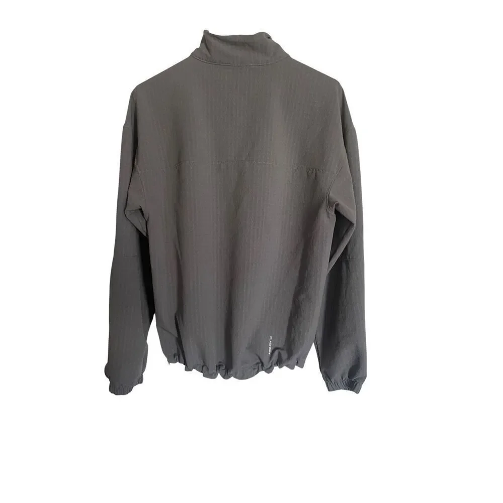 The North Face Mens Gray Tekware Grid 1/4-Zip FlashDry Pullover Jacket Small